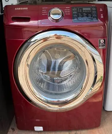 Clean & Tested Samsung 4.2 cu ft Front-Load Washer Steam Red — $225