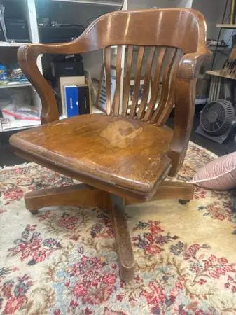Vintage wooden office chair