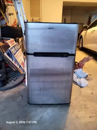 Stainless Mini fridge w/freezer