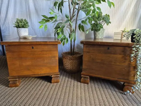 Super Cute Vintage Wood Trundle Boxes for Sale