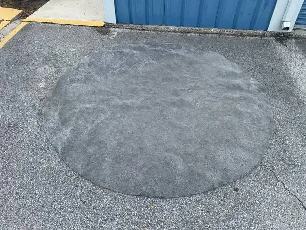 Round Area Rug -( 9ft. x 9ft. / gray colored )- Used good/fair cond.