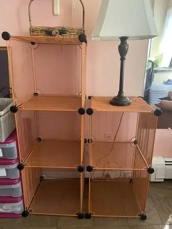 Wire storage cubes, great for college.