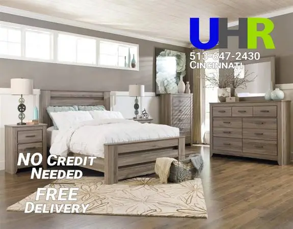 New Ashley Zelen Complete Bedroom Set - 5 Pieces incl Dresser