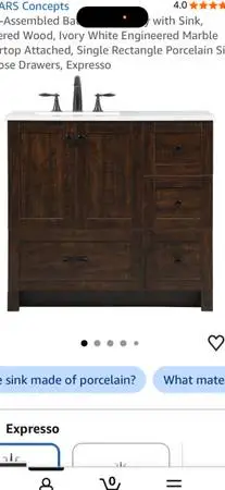 36 in bathroom vanity