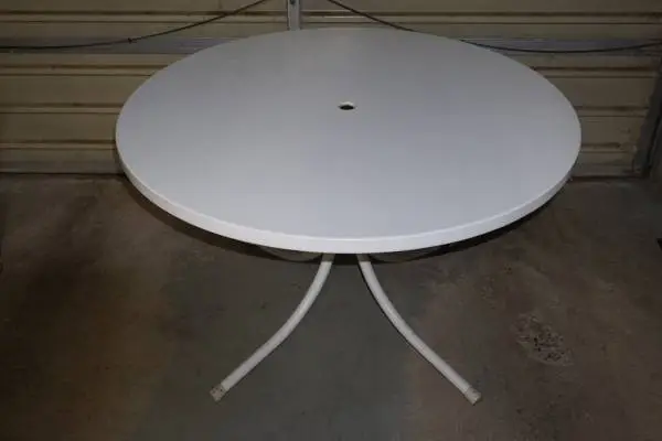 46 Round Circle Steel Patio Picnic Table