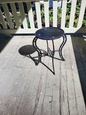 Vintage Small Iron Black Table
