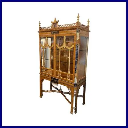 Burton Ching George Iii Style Vitrine Cabinet. Estimated Price: $14,20