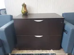 2 Drawer Espresso 36w Laminate Lateral File Cabinet New$535.00