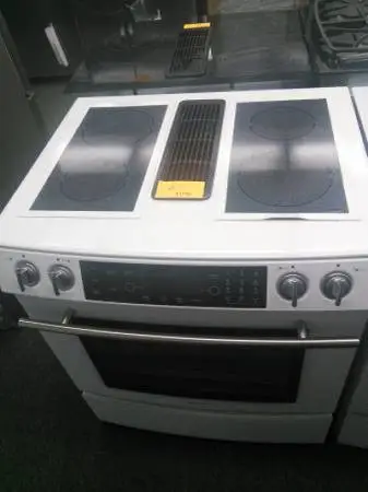 🎈🍄 JENNAIR DOWNDRAFT ELECTRIC GLASS TOP RANGE OVEN STOVE WHITE