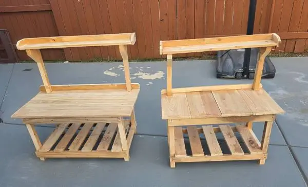 Kids potting wood table work bench potting