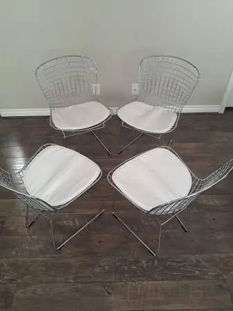 SET OF 4 BERTOIA CHAIRS