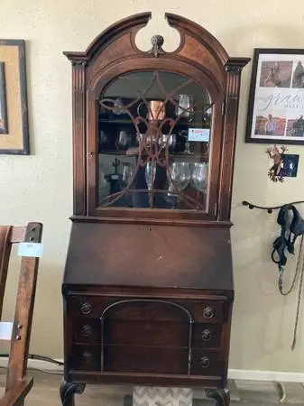 Grandma’s abused secretary desk. Not my rich grandma. Vera bought new in 1915.