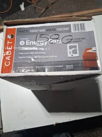New in box Cadet in-wall heater