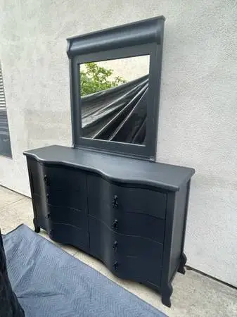 QUALITY, HIGH CAPACITY, SOLID WOOD, OLD WORLD, DRESSER, AND MIRROR CAN DELIVER L