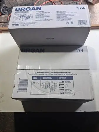 (2) new in box Broan In-wall heaters