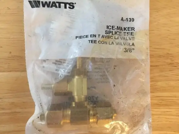 NEW Watts A-139 Ice-Maker Splice Tee 3/8 OD -