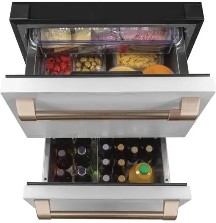 *Open Box* Cafe 24” Undercounter Double Drawer Refrigerator – Matte White