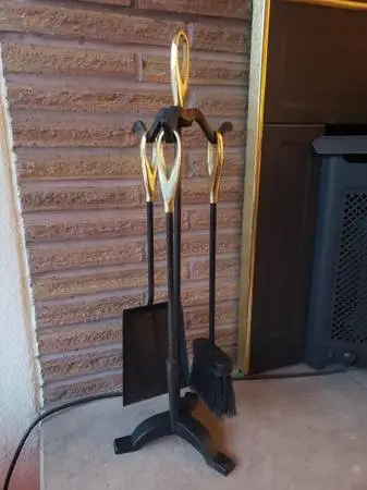 Classic Mid Century Fireplace Tools - 4 Piece Set