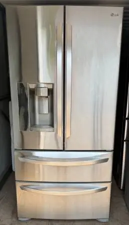 Clean & Tested LG 4-Door French Door Refrigerator Stainless — $450