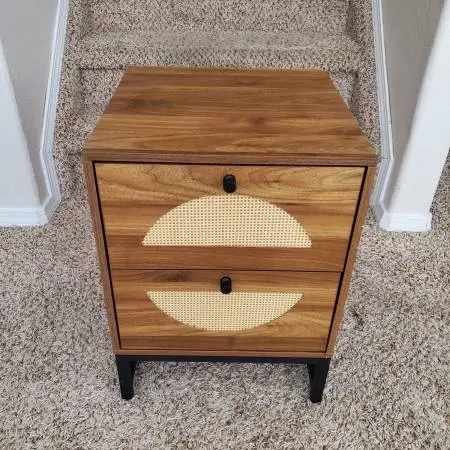 ONE Nightstand or End Table with 2 Drawers Like New