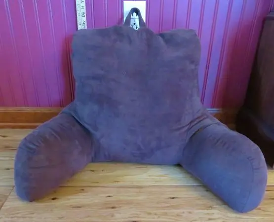 Reading Pillow Back Rest with arms, dark brown