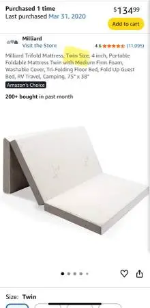 Tri-fold foam mattresses