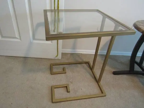 Metal & Glass Side Table