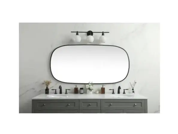 Elegant Lighting Brynn 30 W x 60 H Oval Framed Bathroom Mirror