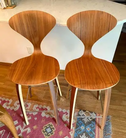 Mid-Century Inspired Scandinavian Design Counter Height Stools