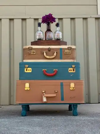 Cute Vintage Suitcase Storage