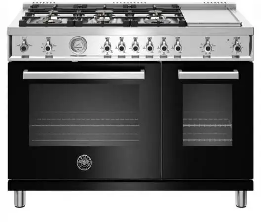 *Open Box* Bertazzoni 48” All Gas Black Range – Professional Series