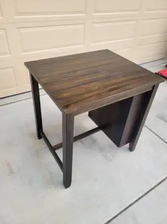 Counter Height Table with Storage Shelves