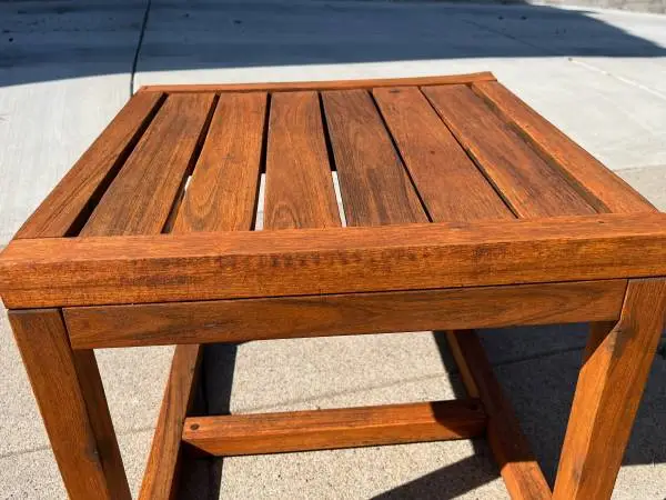 Teak End Table for Outdoors