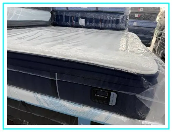 King Size Stearns & Foster Lakeridge Pillow Mattress & Box Bed