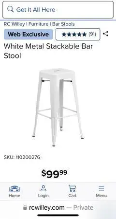 End Table, Mirror, Bar Stools, Folding Chair, 2 NEW HOBBY LOBBY LAMPS