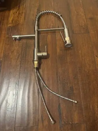 Commercial Style Pre-Rinse Kitchen Faucet with Pull-Down Sprayer and P