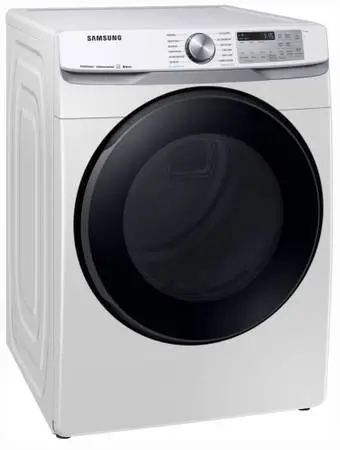 27” Samsung  Electric Smart Dryer 7.5 Cu. Ft. with Steam. White. New