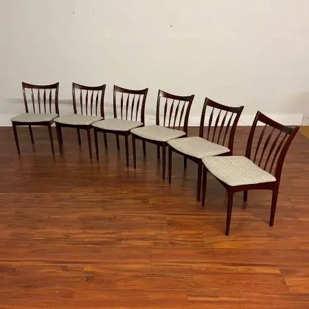 8 Sets Vintage Dining Chairs, Mid Century, Danish Etc.