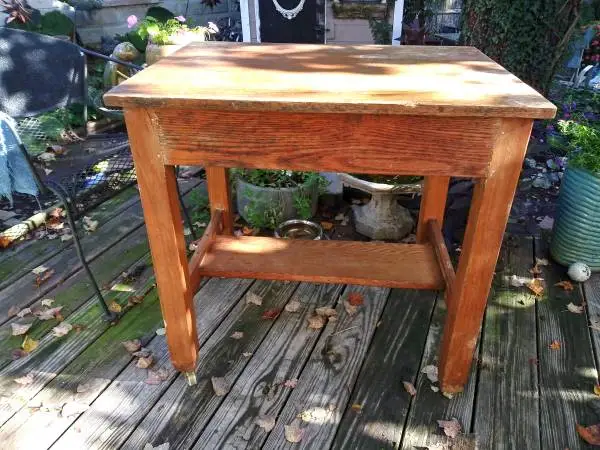 Mid Century Solid Oak Mortise/Tenon Writing Table
