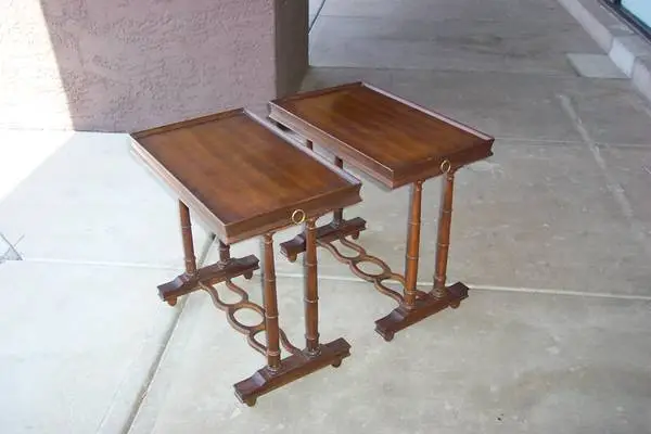 Dark wood side table - 2 available - each at