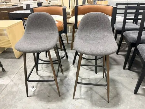 24.5 Copley Counter Height Bar Stool Footrest Dark Gray (Set Of 2)