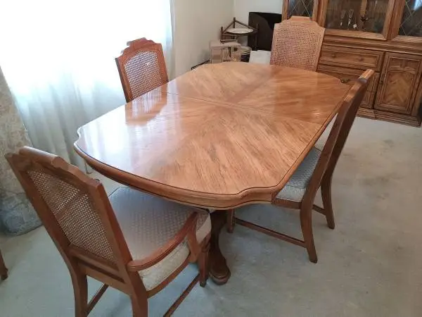 Dining Set - Table + 4 Chairs China Cabinet and Buffet