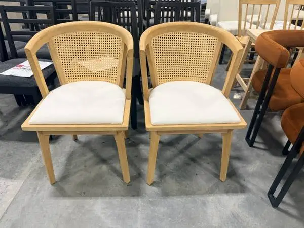 Red Barrel Studio Rattan Back Dining Chair Armchair (Set Of 2)