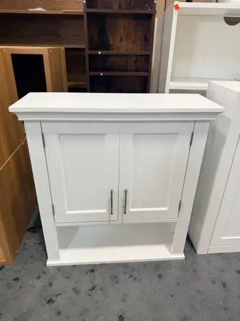 Somerset White 2 Door Bathroom Wall Mount Storage Medicine Cabinet