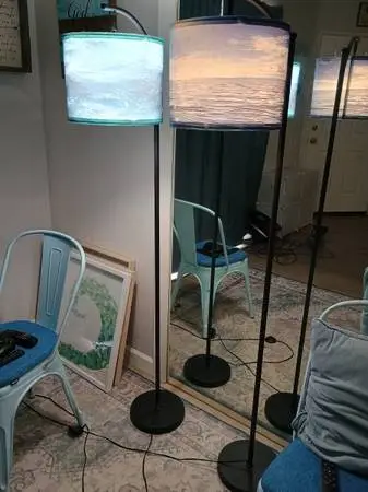 Unique Beautiful Ocean Themed Floor Lamps, Both for $35 Great Price!