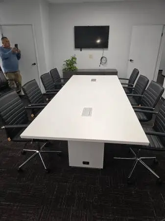 CONFERENCE TABLE 4X10 RECTANGULAR WITH POWER DATA