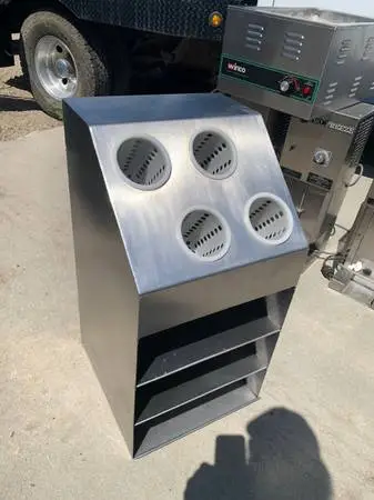 STAINLESS LARGE Commercial Res, utility holder, cups, silverware, etc.
