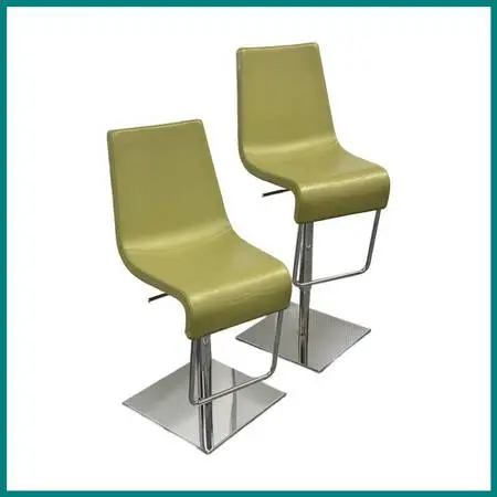 Karim Rashid For Bonaldo Adjusting Skipping Bar Stools, Chartreuse
