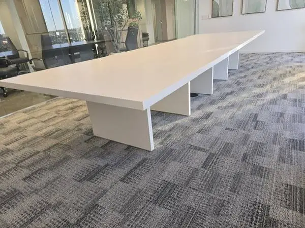 CONFERENCE TABLE 4X14 RECTANGULAR WHITE