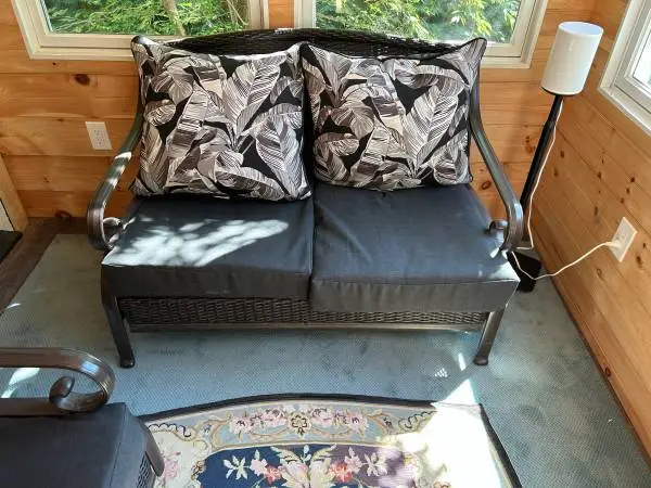 Patio Furniture loveseat and 2 swivel chairs